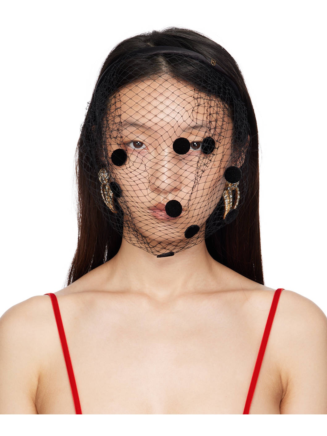 Black Fishnet Headband - 1