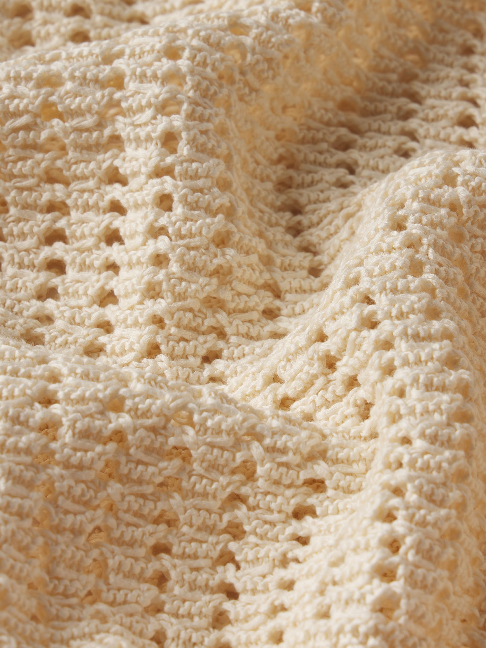 The Crochet Bell Sweater in Alabaster - 3