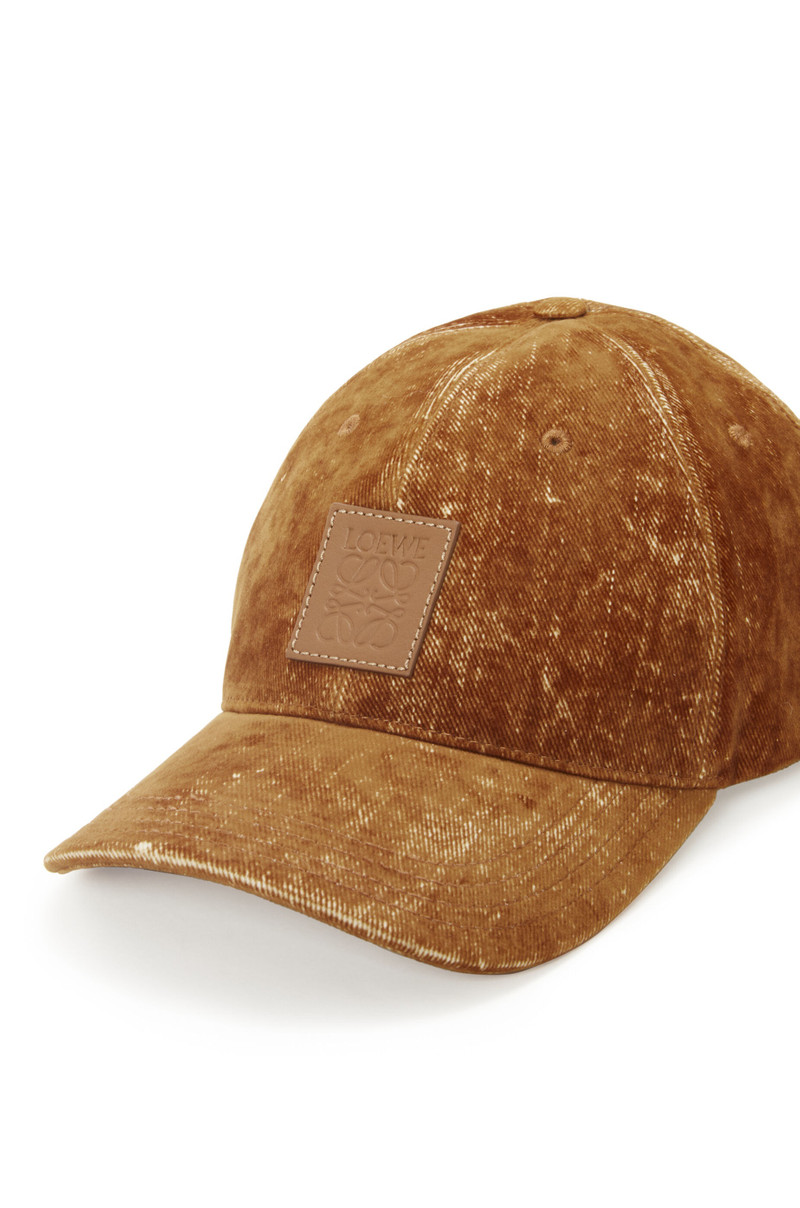 Patch cap in flocked denim 4