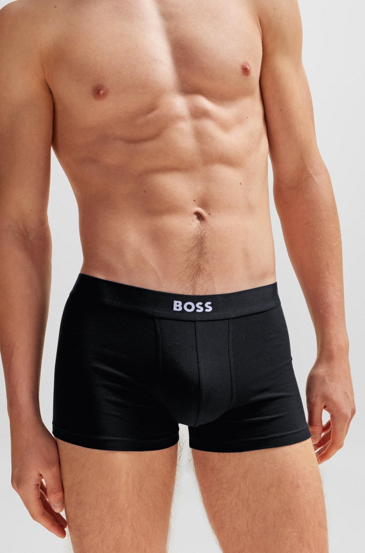 TWO-PACK OF STRETCH-COTTON TRUNKS WITH LOGO WAISTBANDS - 4