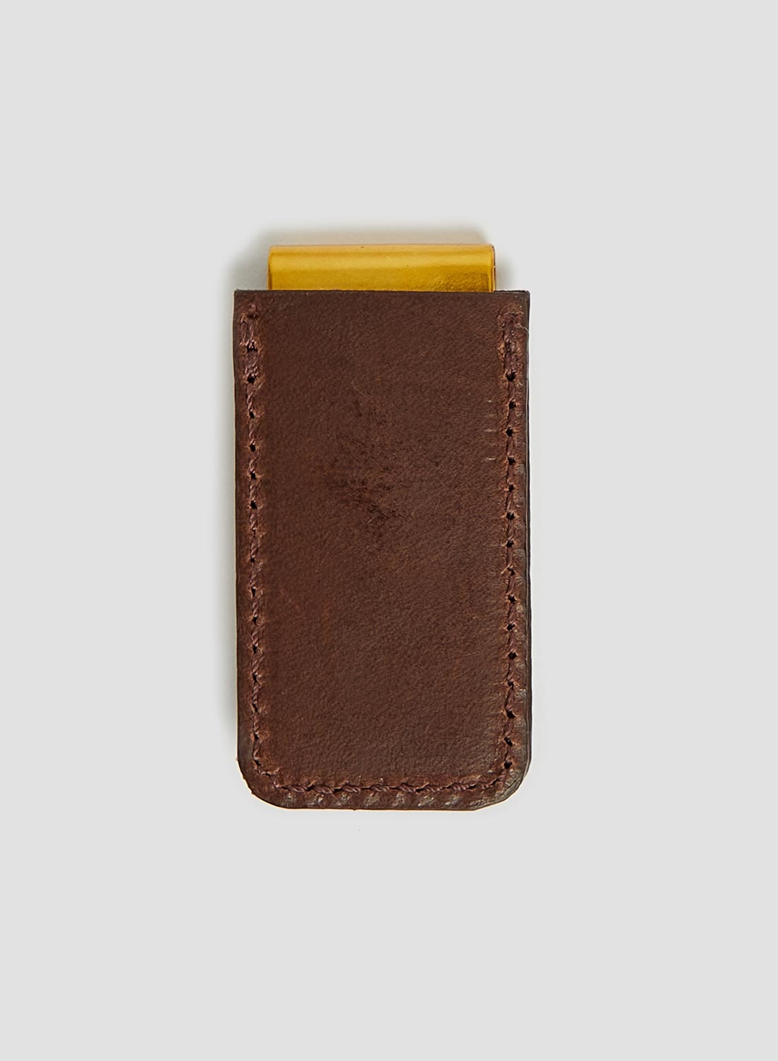 Money Clip in Dark Brown - 2
