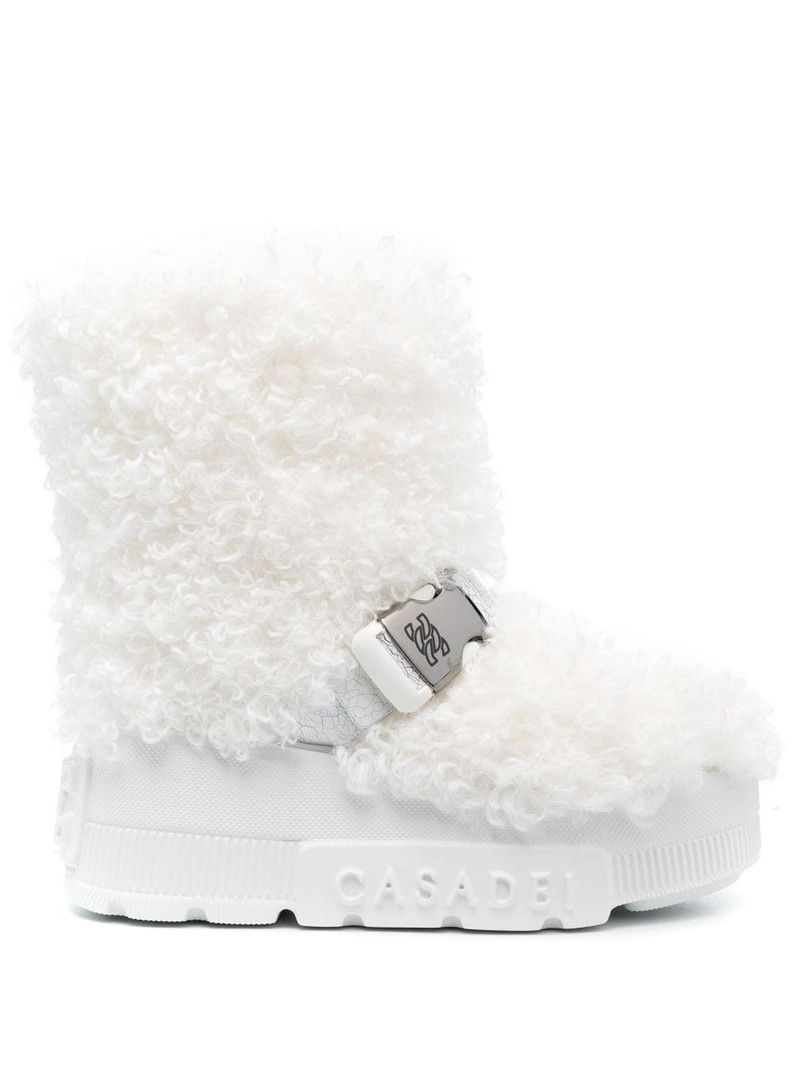 buckled faux-fur boots 1