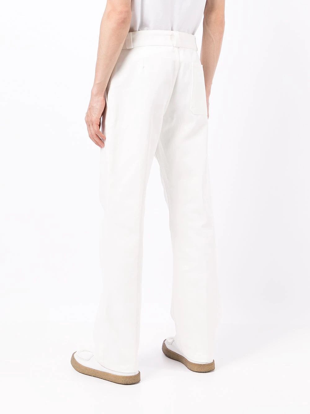 straight-leg cotton trousers - 4