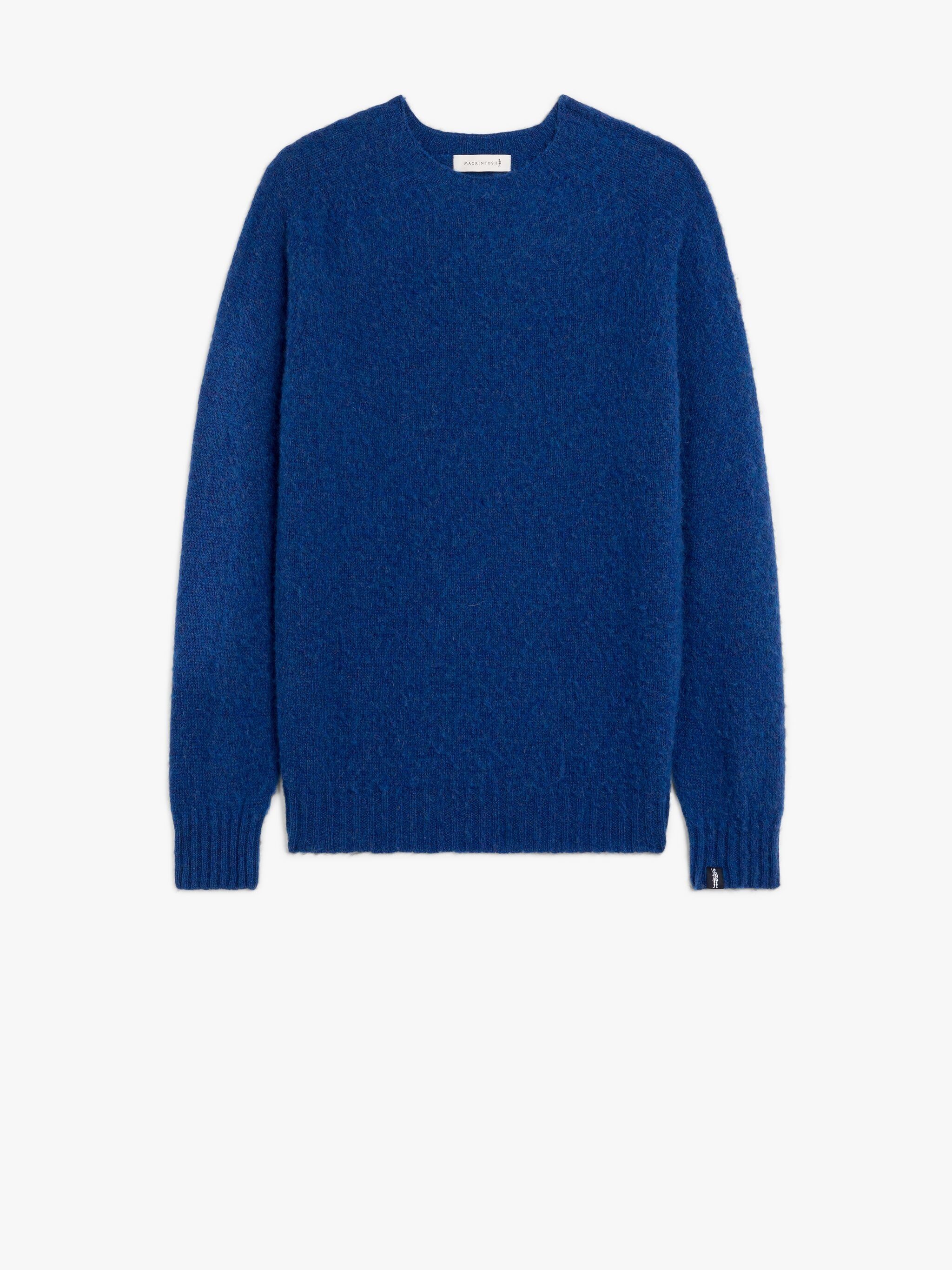 HUTCHINS BLUE WOOL CREWNECK SWEATER - 1