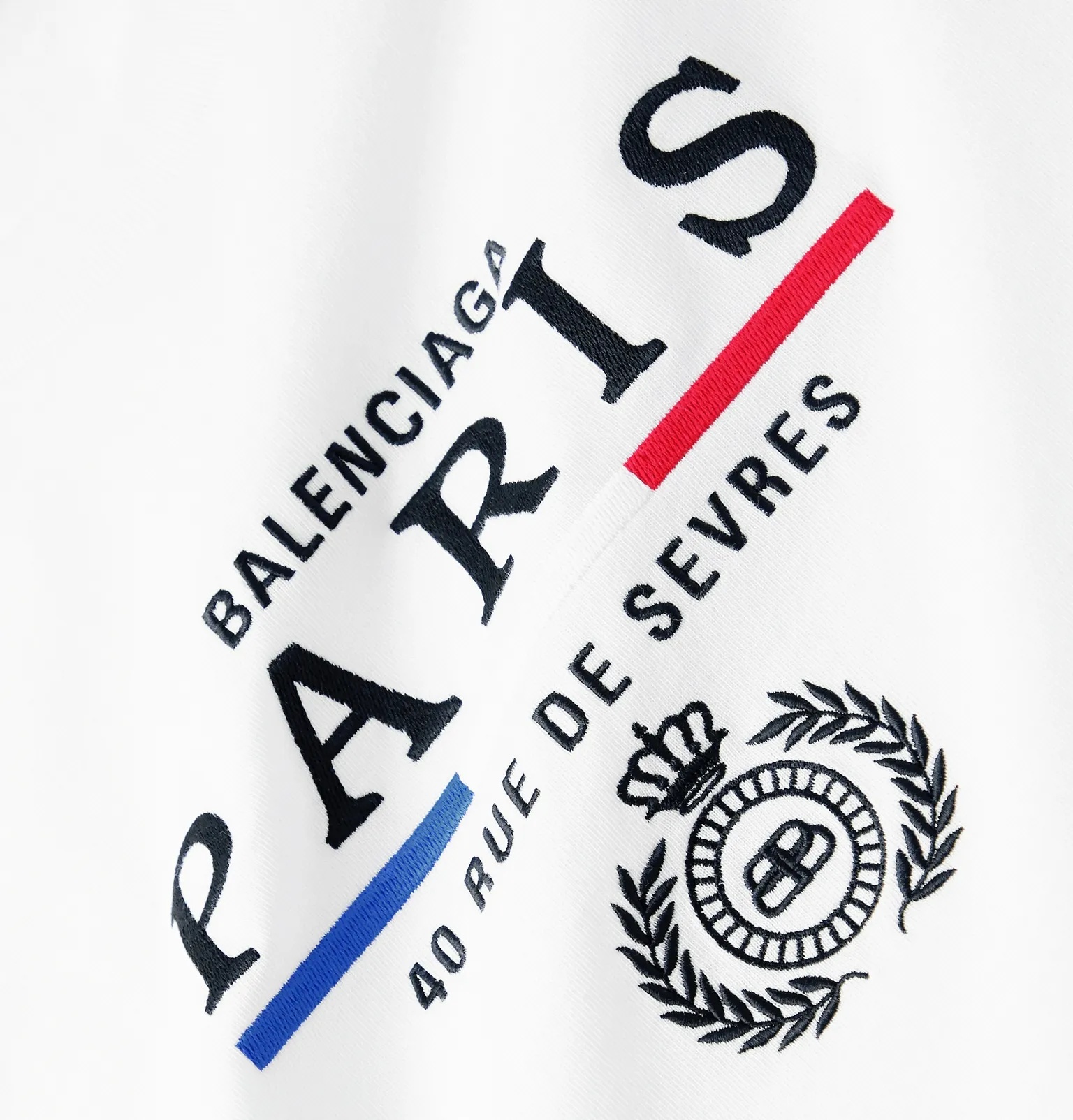 Paris Flag Logo-Embroidered Cotton-Jersey T-Shirt - 9