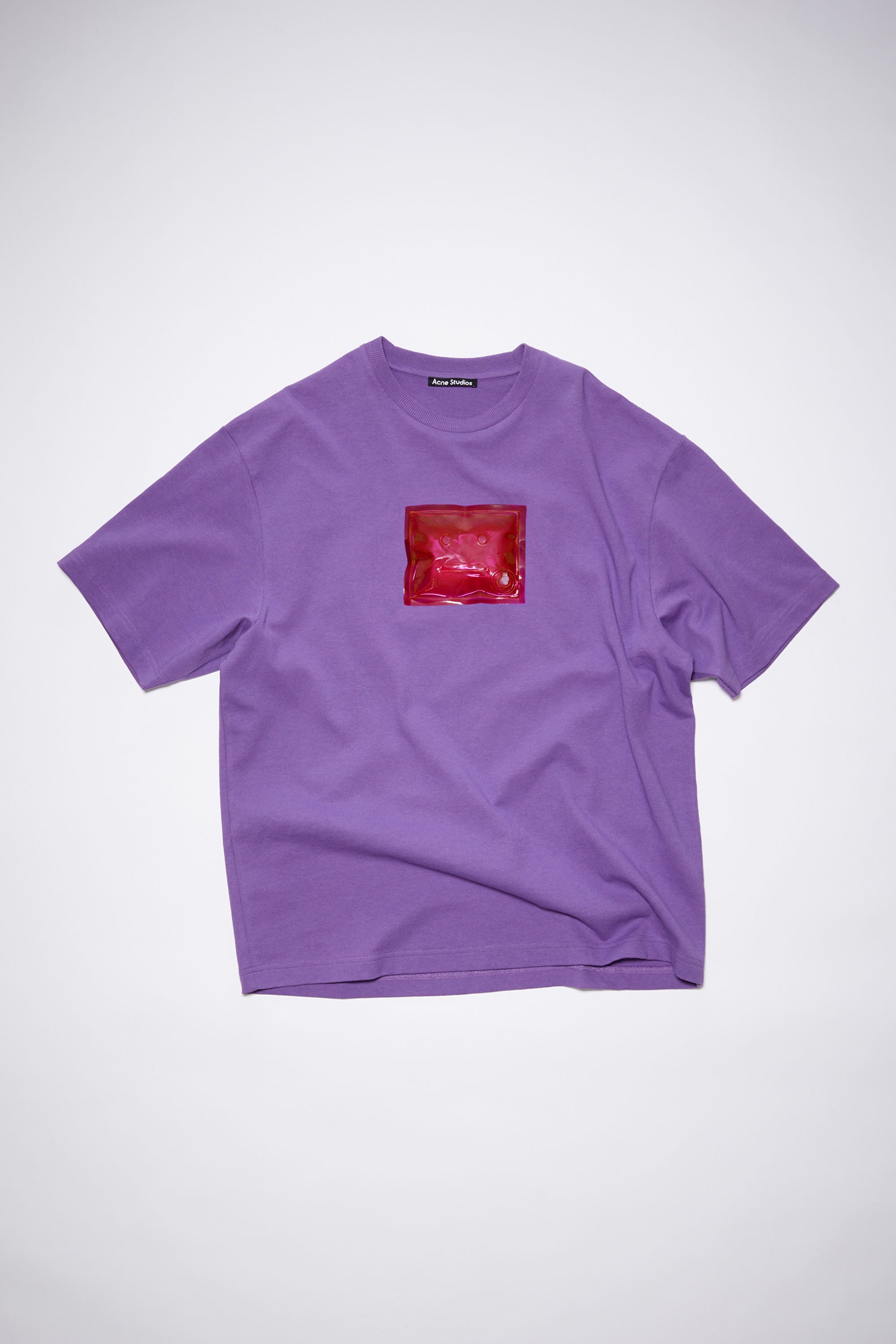 Acne Studios Logo t-shirt - Iris purple | REVERSIBLE