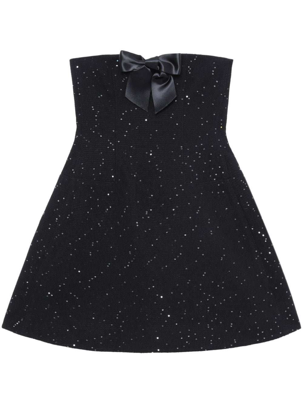 bow halterneck dress - 1