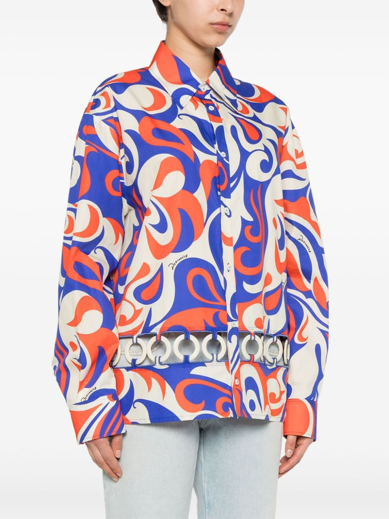 cut-out detail cotton shirt 3