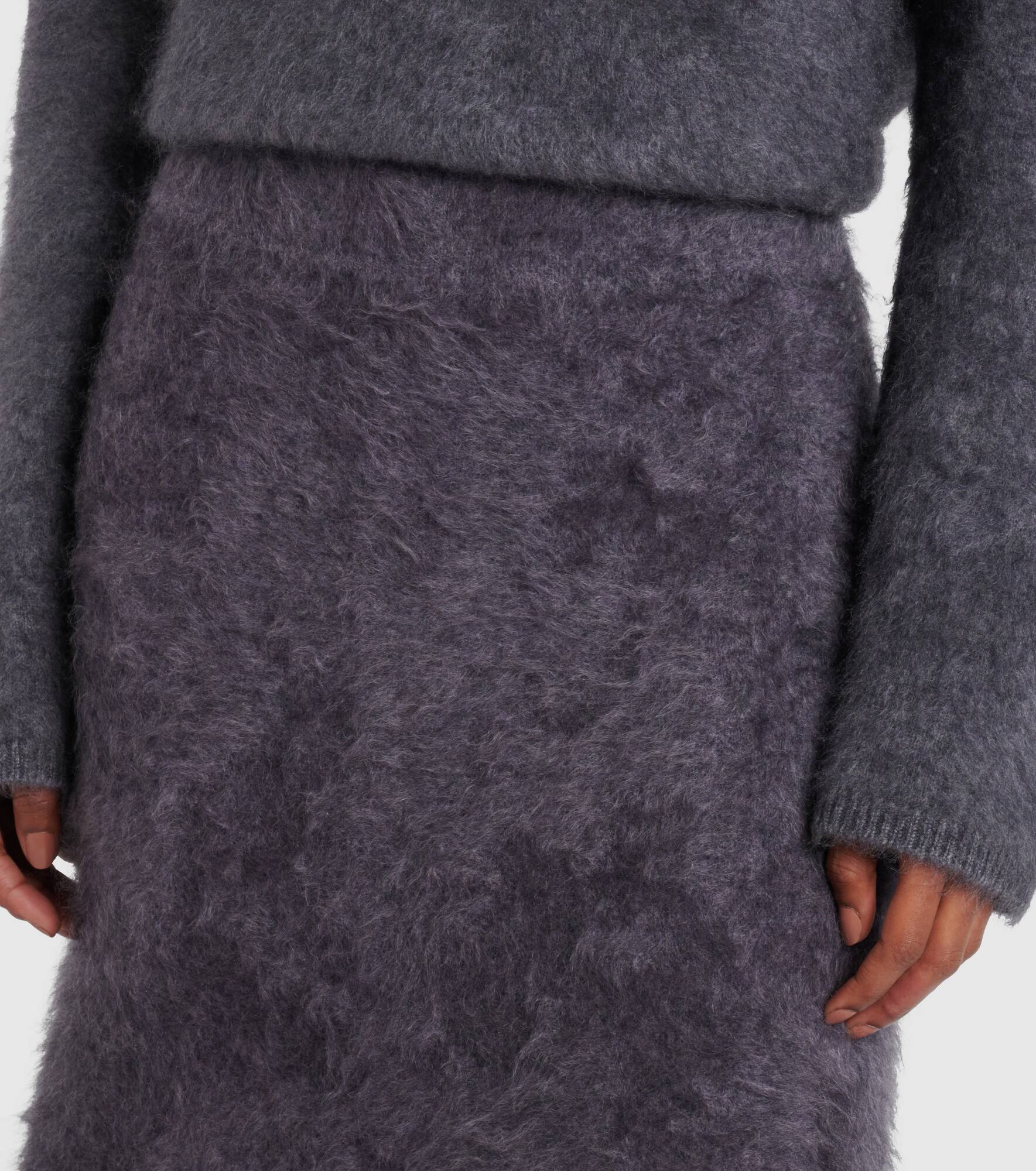 Asta cashmere midi skirt - 4