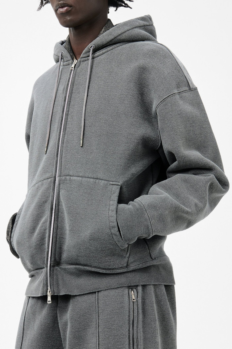 Rascal Hood Worn Black Hefty Fleece 4