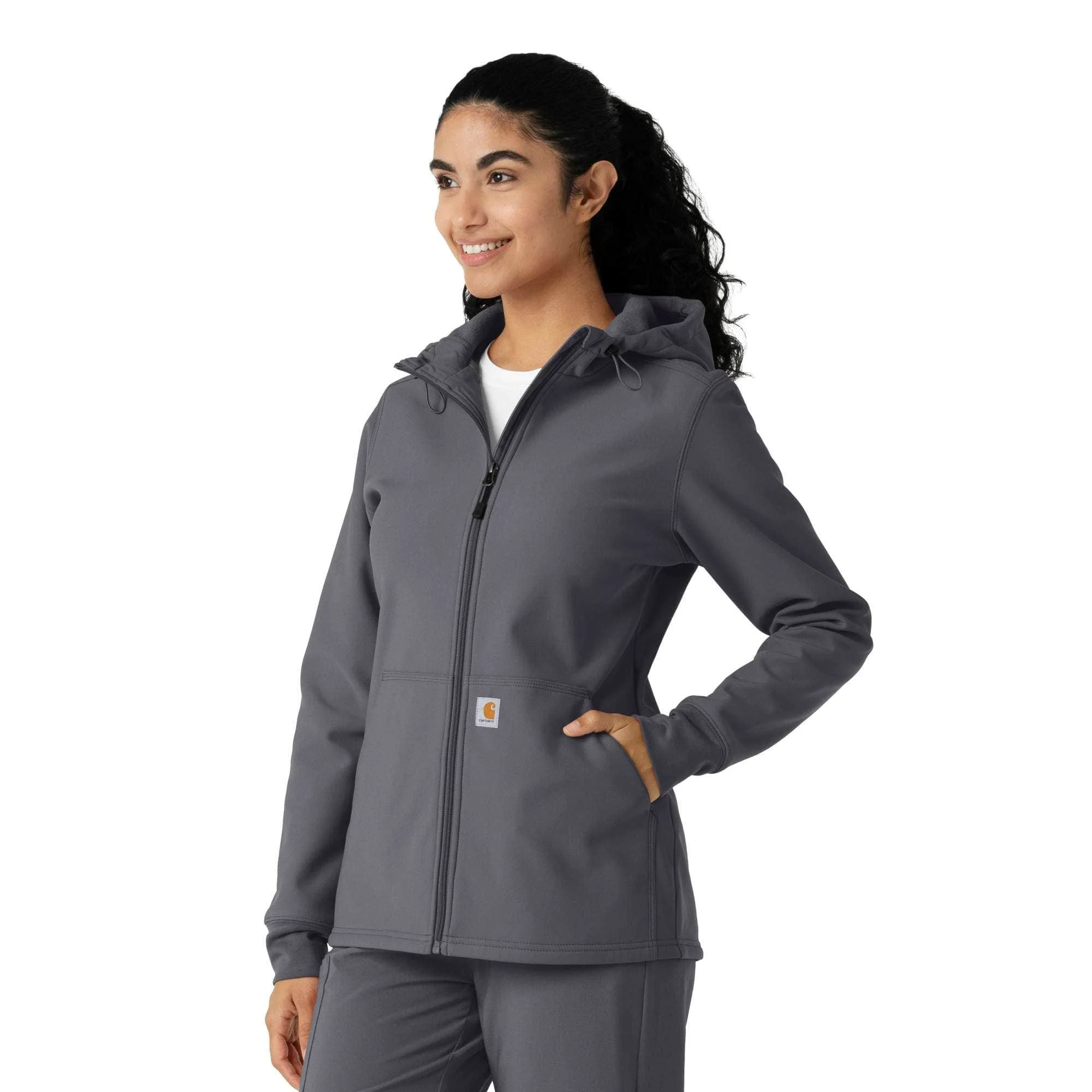 Women's Bonded Fleece Scrub Hoodie - 1
