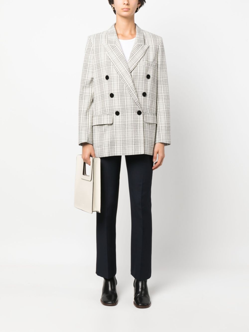 wool-silk blend tailored trousers - 2