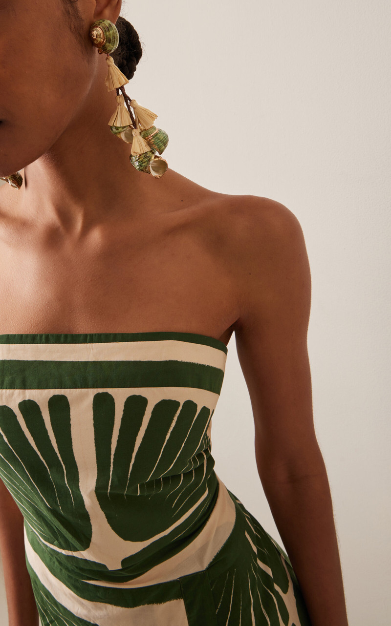 Johanna Ortiz Espiral Sagrado Natural Shell Earrings green outlook