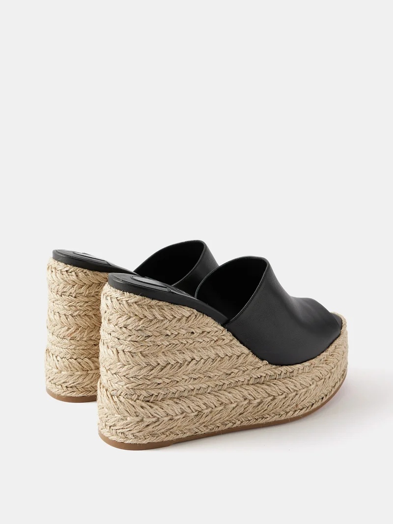 Christian Louboutin Ariella 130 leather espadrille wedge Christian Louboutin Ariella 130 leather espadrille wedge