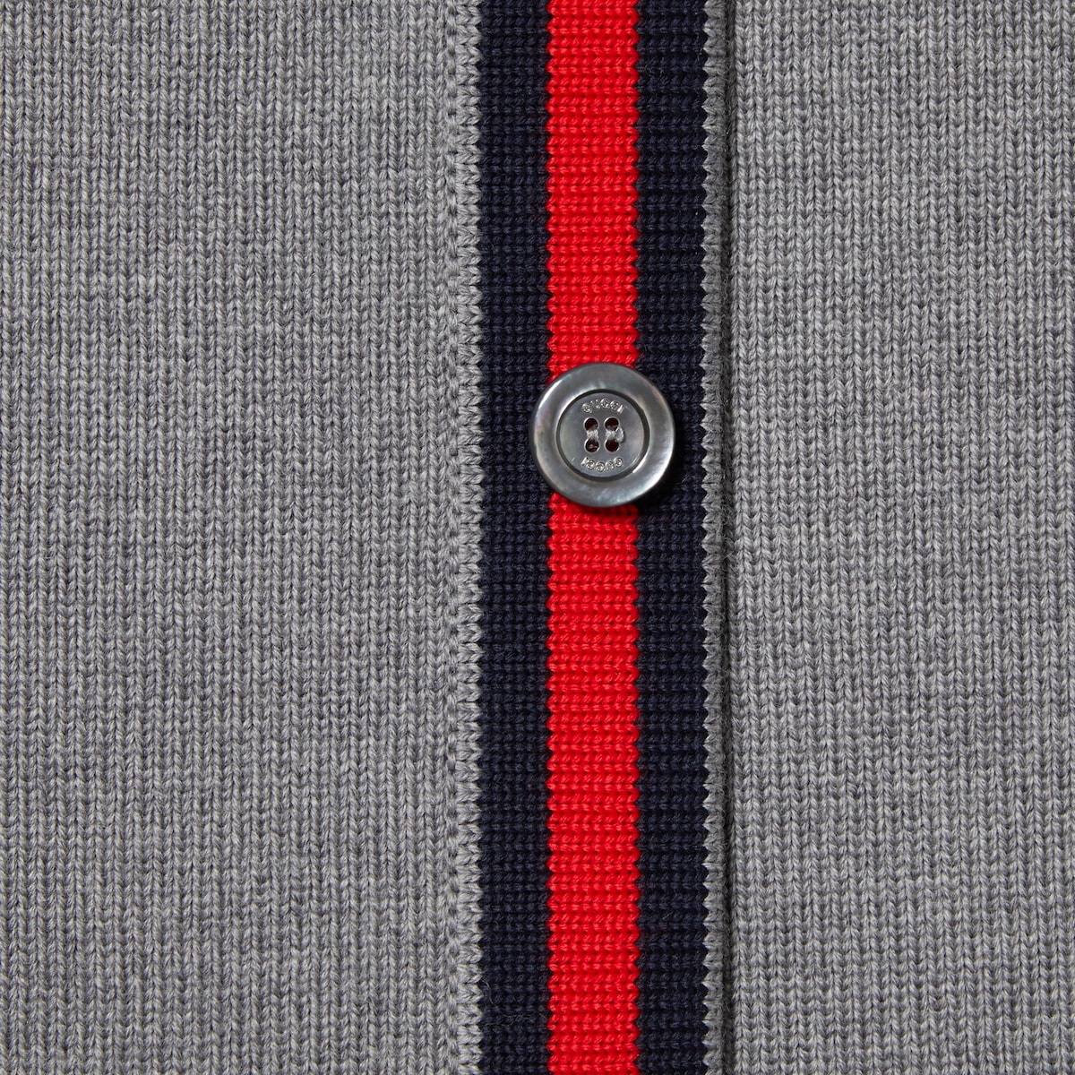 Stitch wool cardigan with Web - 8