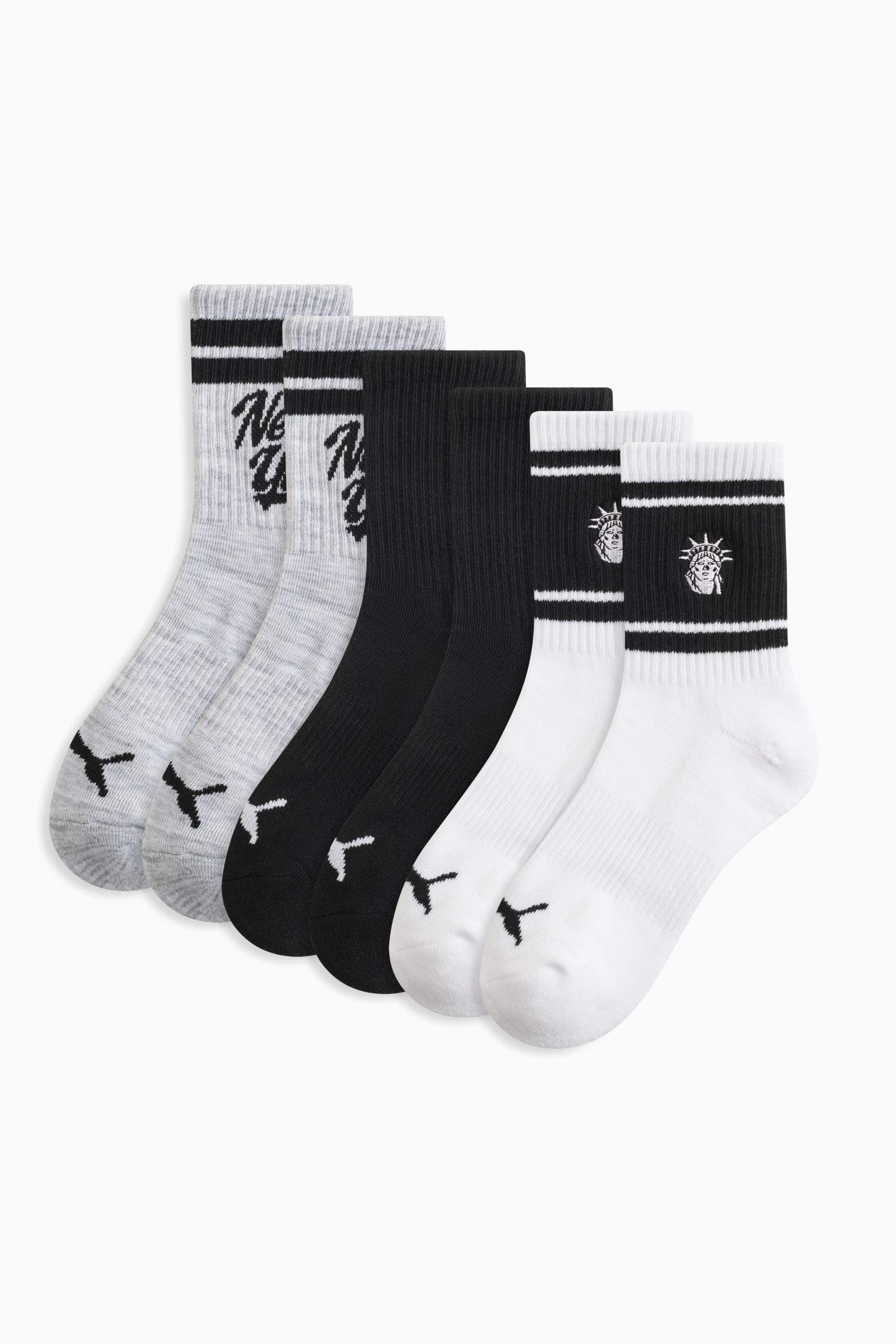 NYC Women's Low Crew Socks (3 Pairs) - 1