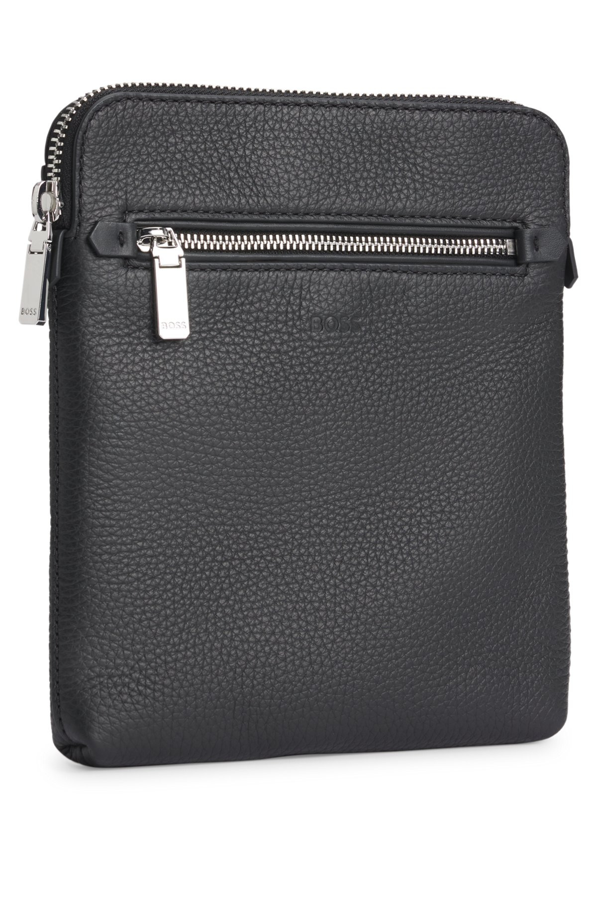GRAINED ITALIAN-LEATHER ENVELOPE BAG WITH EMBOSSED LOGO 5