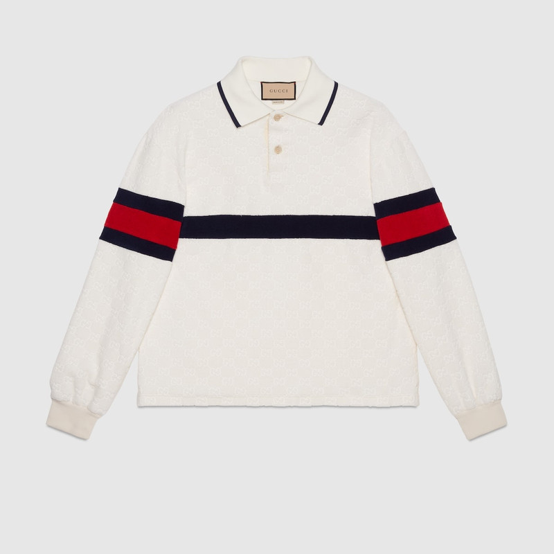 GG cotton terry cloth polo with Web 1