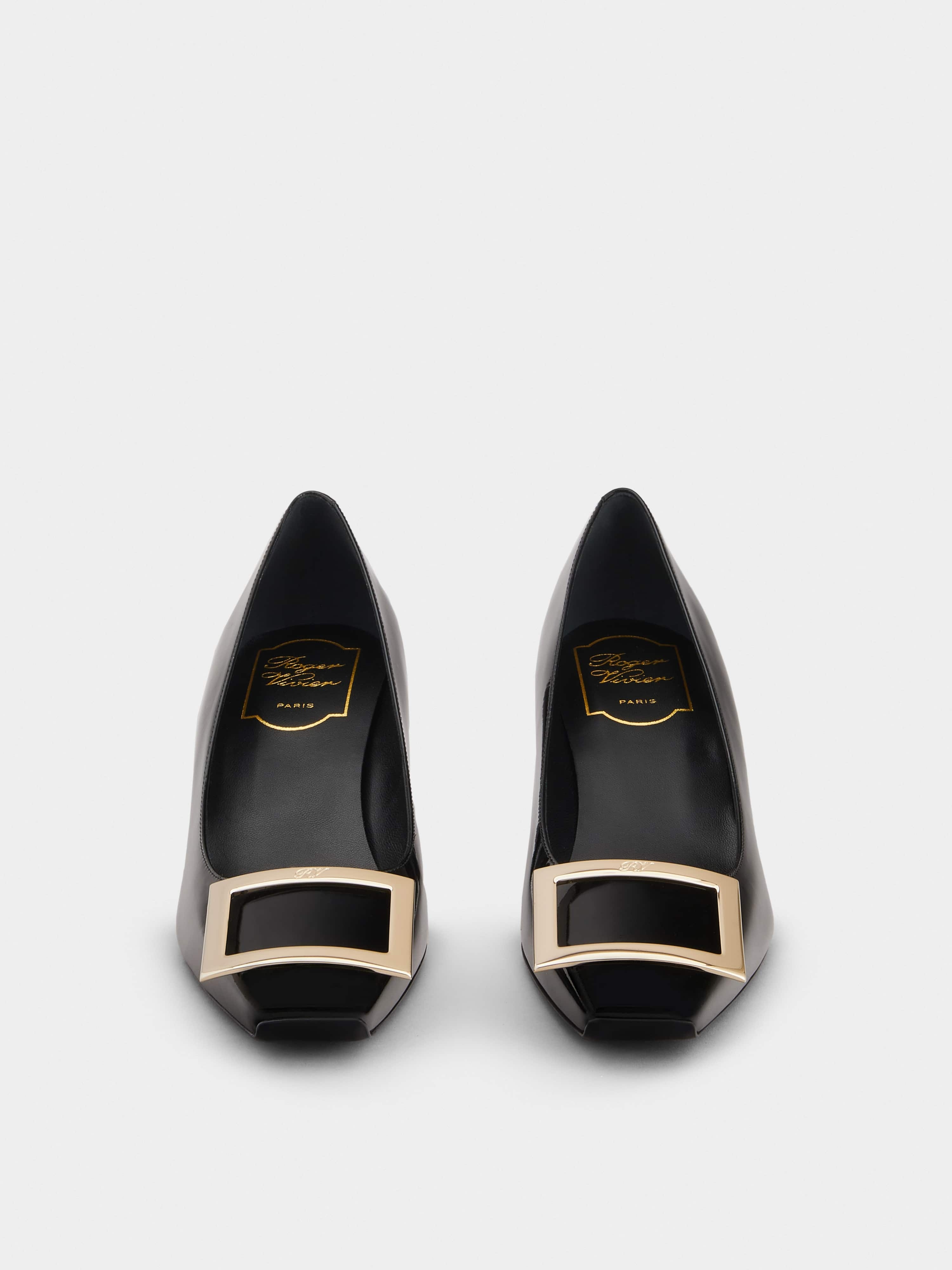 Trompette Metal Buckle Pumps in Patent Leather - 7