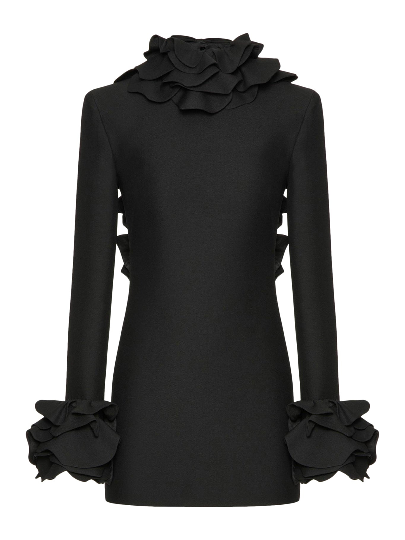 EMBROIDERED CREPE COUTURE SHORT DRESS - 2
