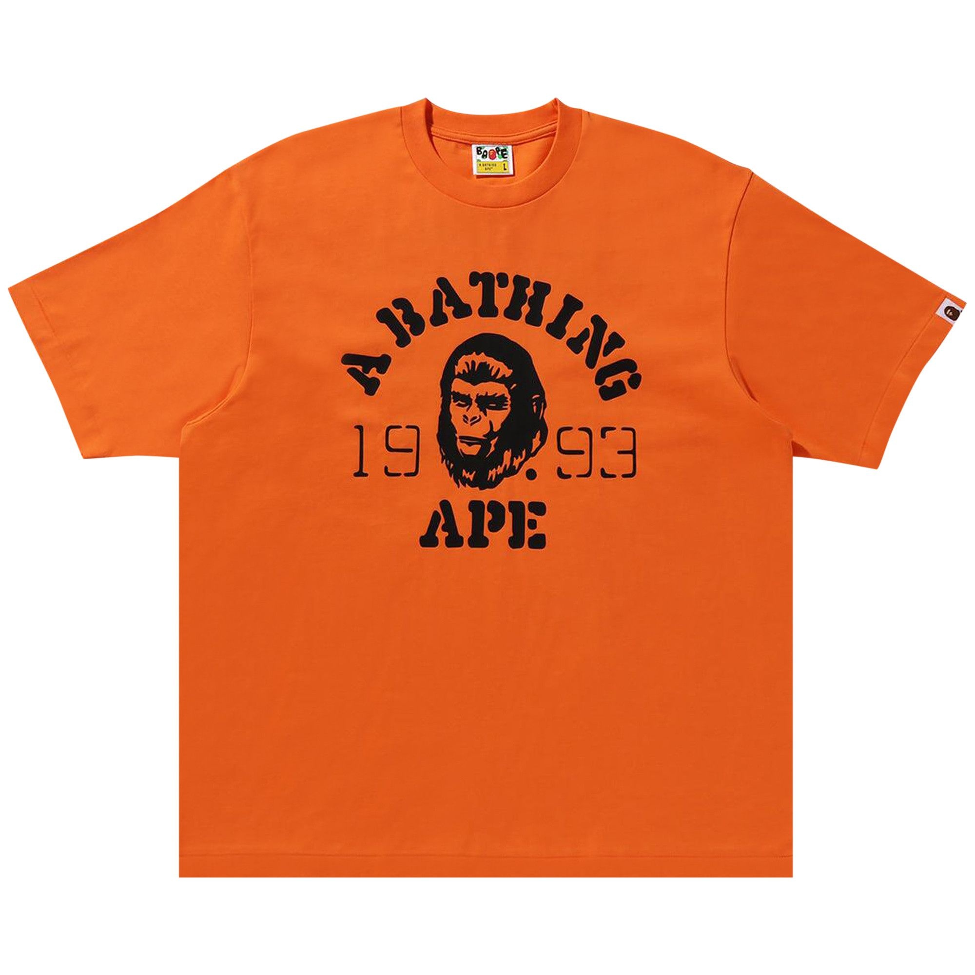 BAPE OG Ape Head College Relaxed Fit Tee 'Orange' - 1