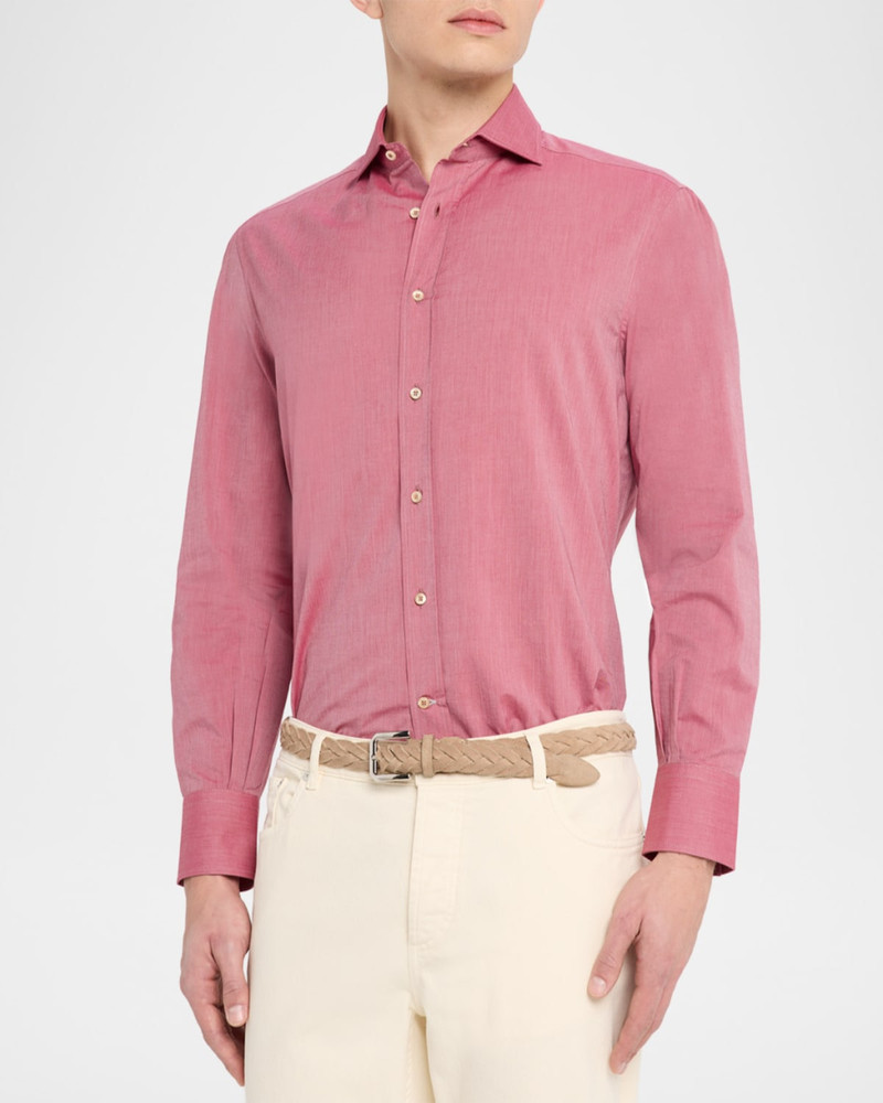 Men's Cotton Slim-Fit Button-Down Shirt 4