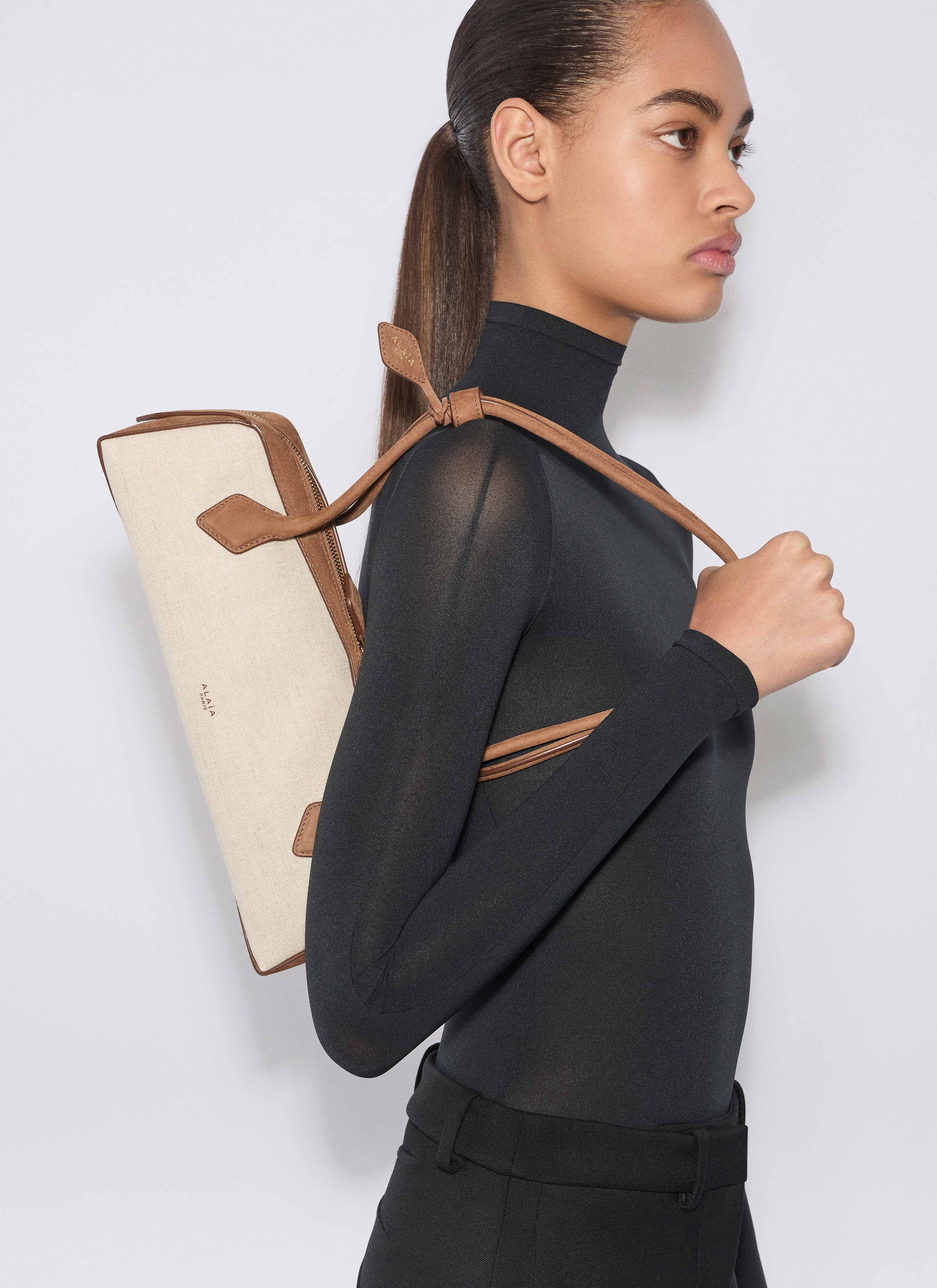 LE TECKEL MEDIUM BAG IN CANVAS AND NUBUCK - 2