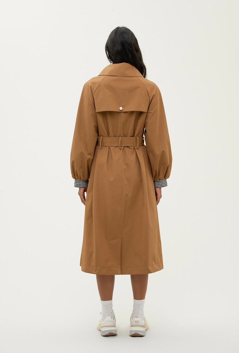 Birch Trench Coat - Tan/Black Gingham 6