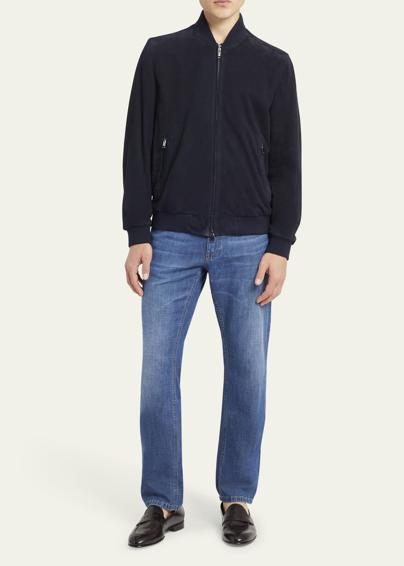 Brioni Men's Suede Bomber Jacket outlook