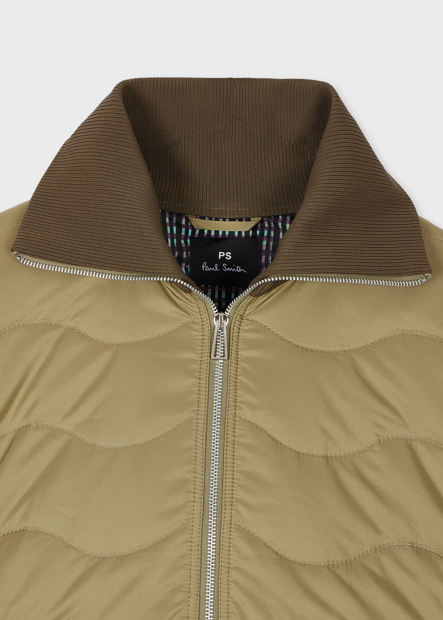 Women's Khaki Quilt Jacket - 3