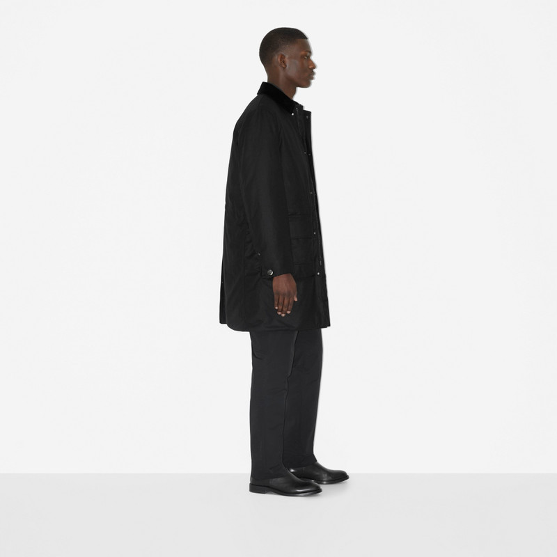 EKD Motif Waxed Cotton Car Coat 3