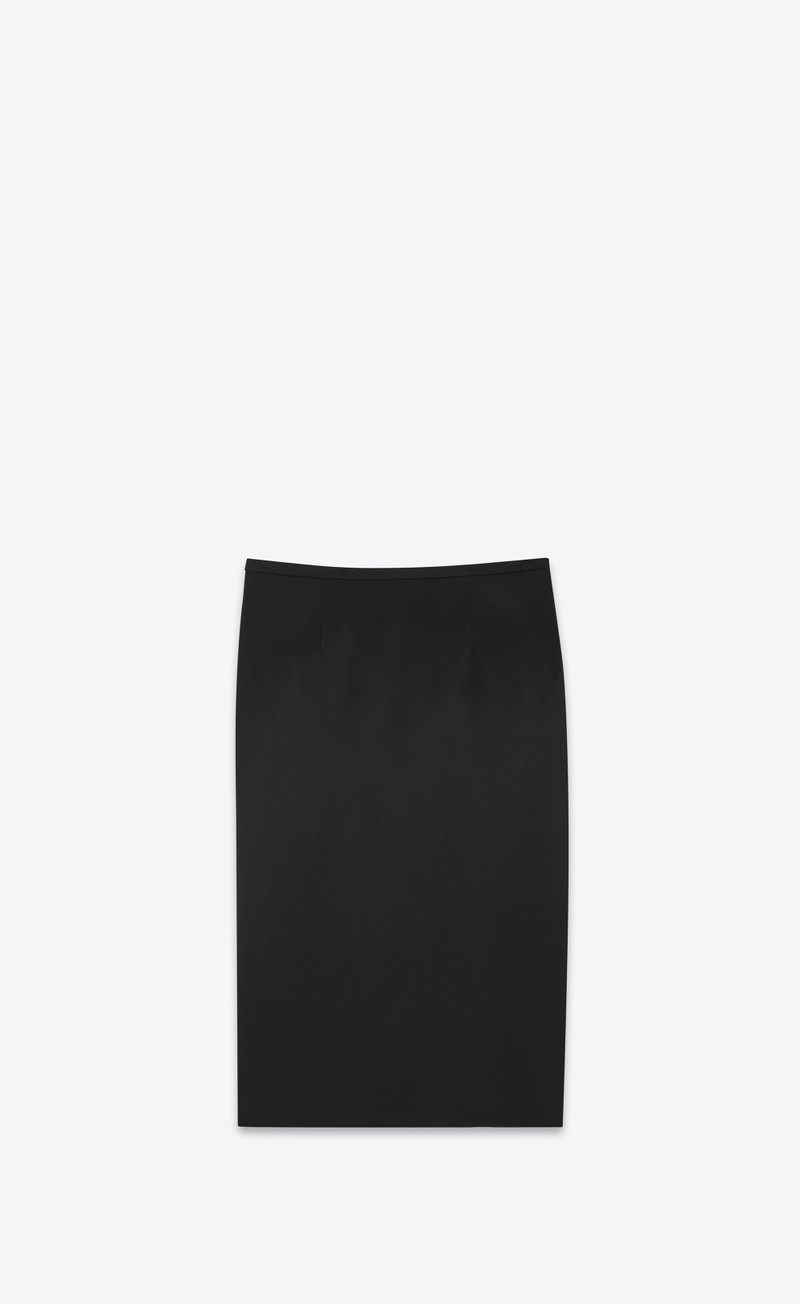 midi skirt in crepe satin - 1