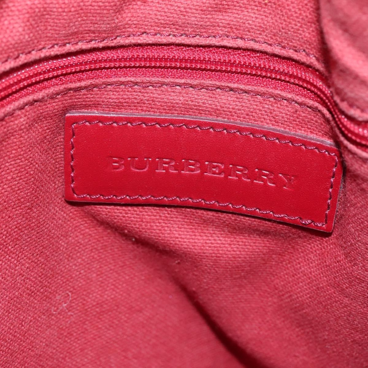 Burberry Nova Check Hand Bag Pvc Leather Beige - 14