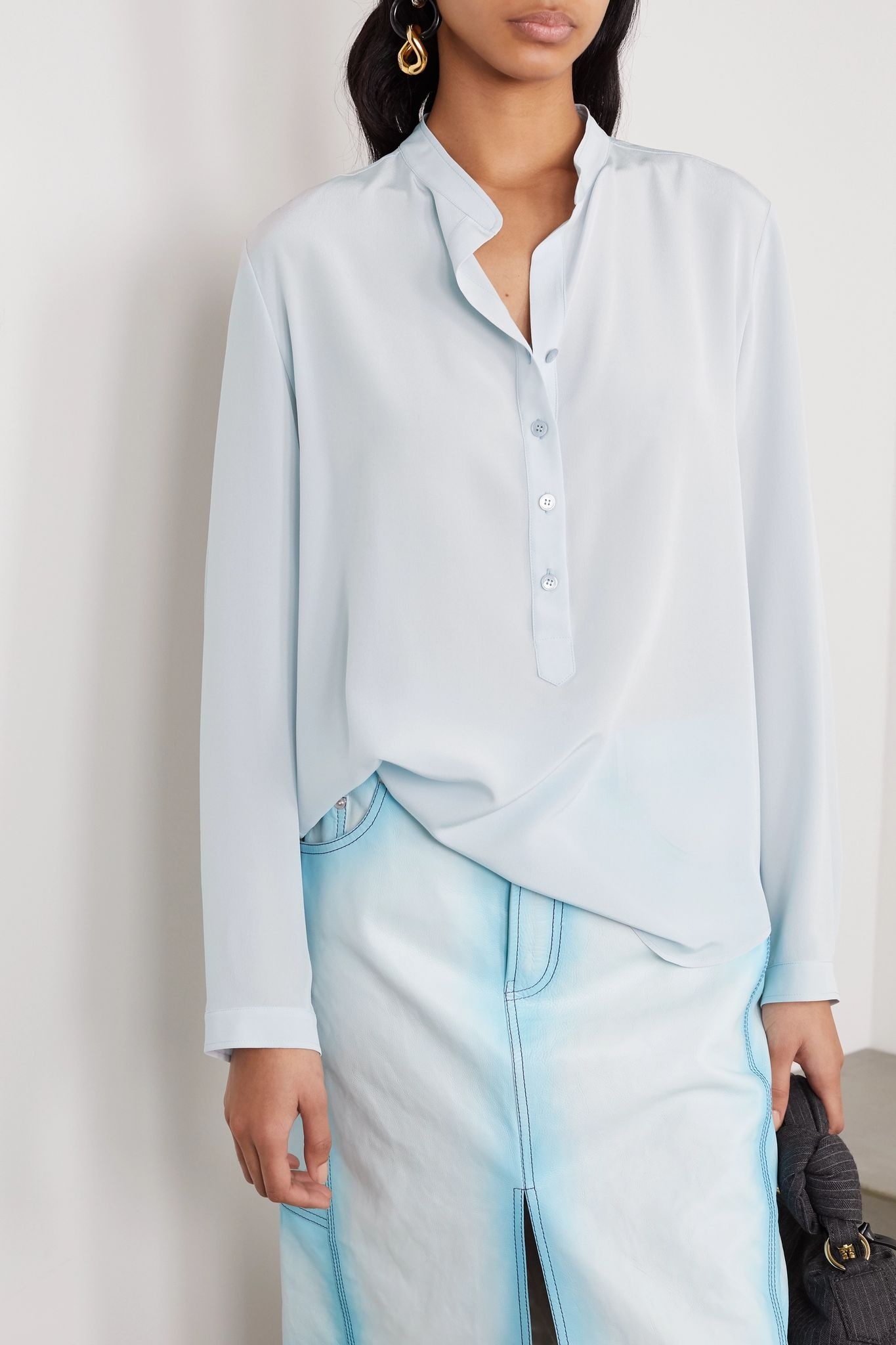 Eva silk crepe de chine blouse - 3