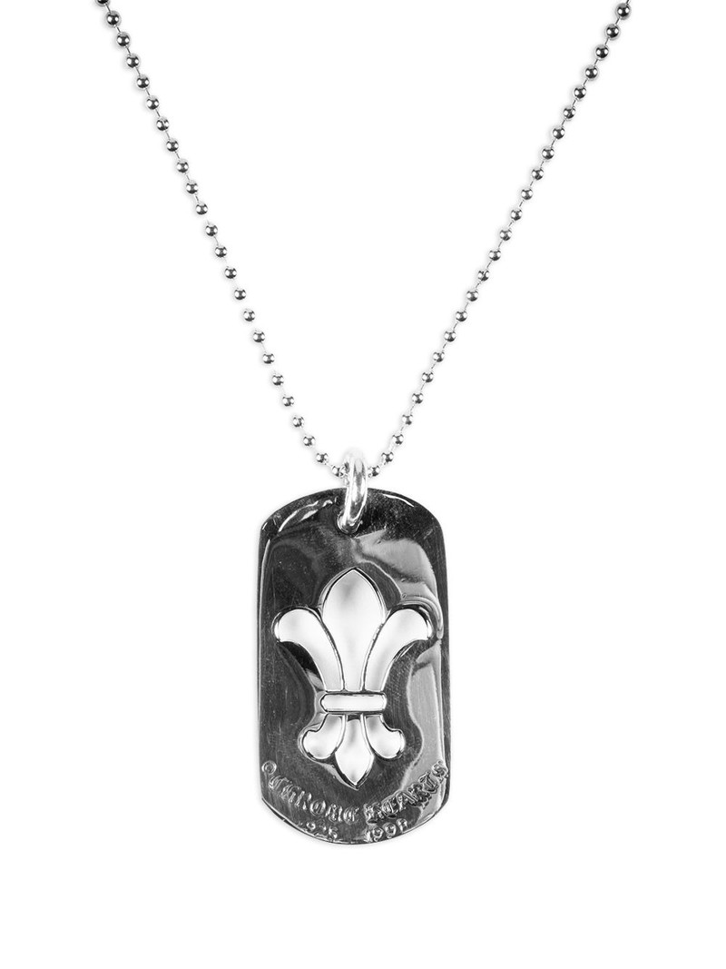 Chrome Hearts Fleur dog-tag necklace outlook