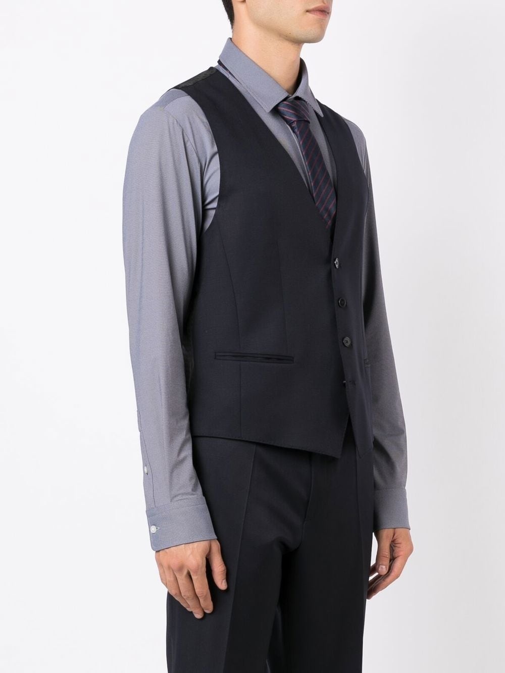 button-down tailored waistcoat - 3