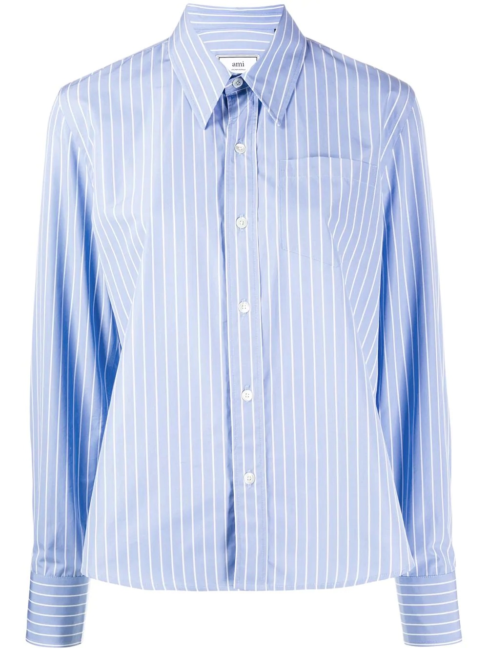 Classic-wide Fit Shirt With Chest Pocket - 1