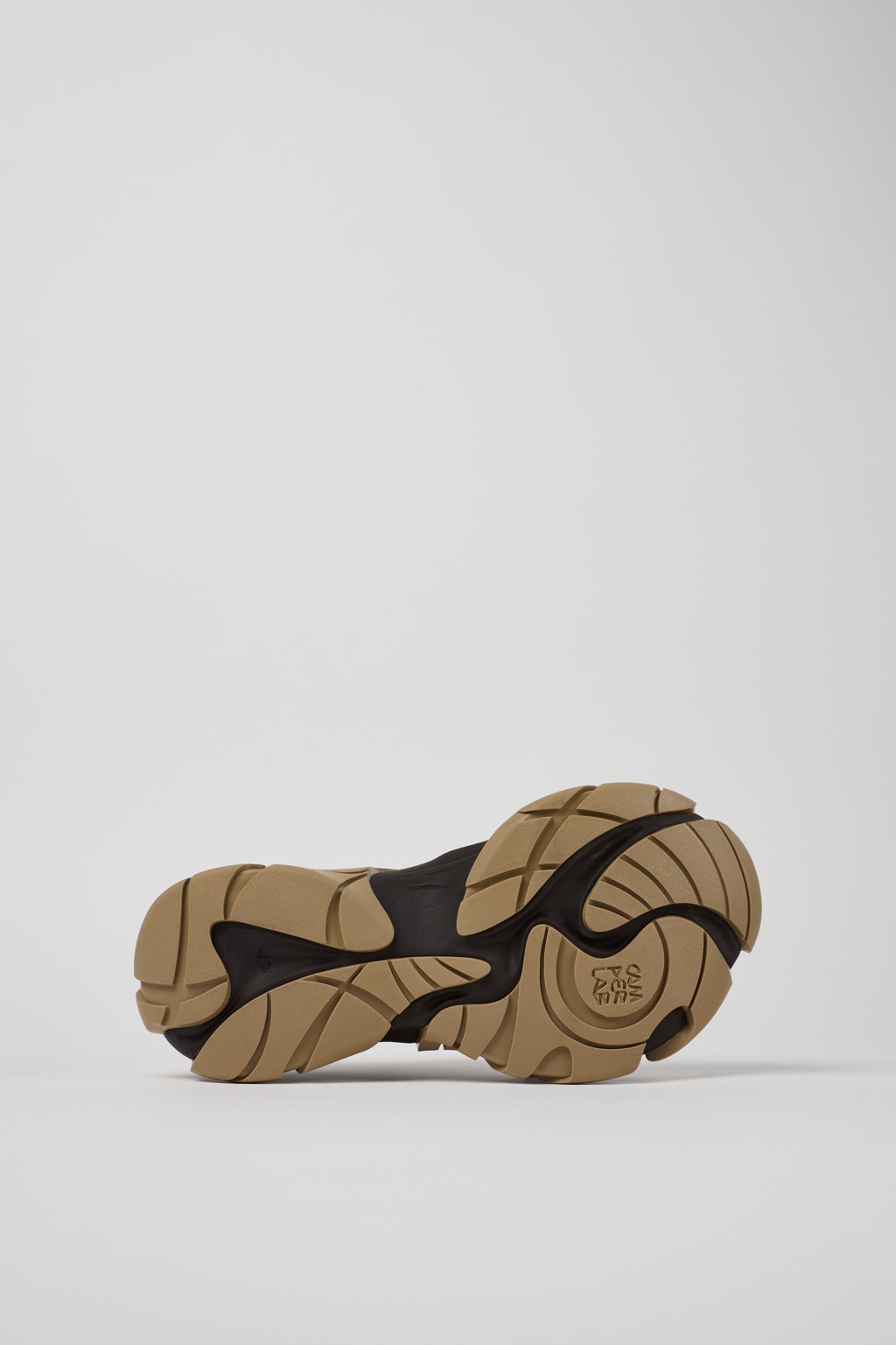 Beige and Gray Textile Sneakers - 5