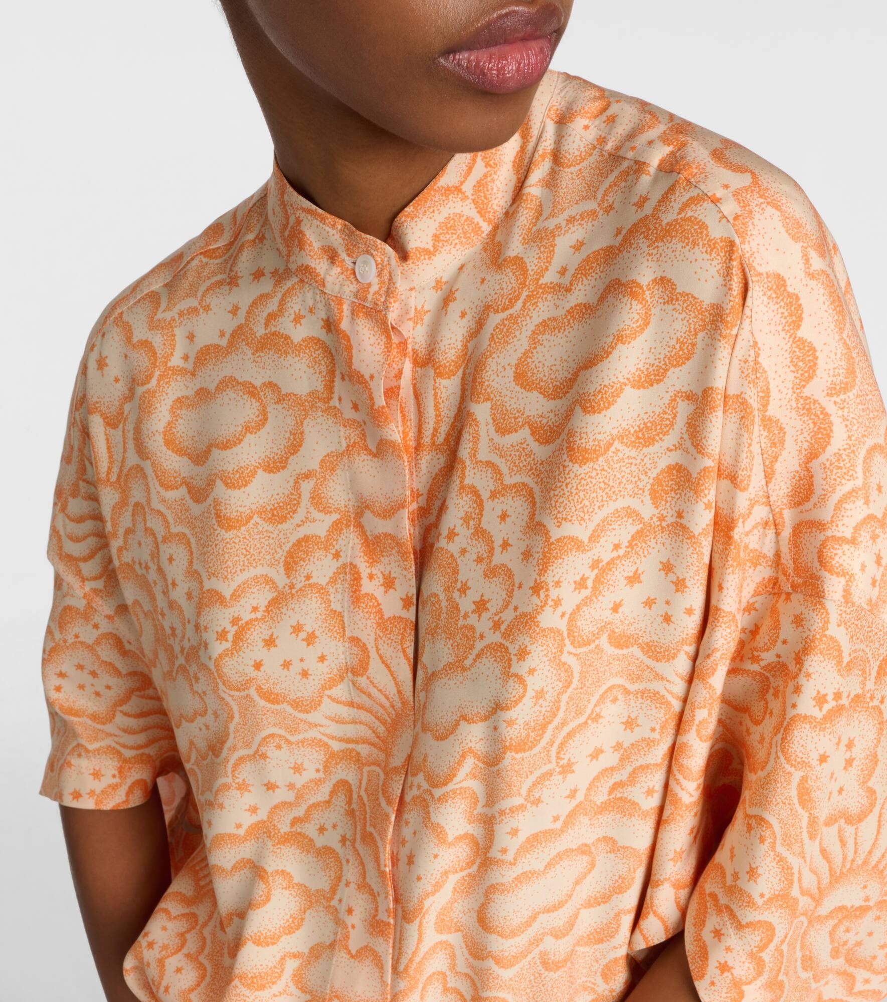 Printed silk blouse - 4