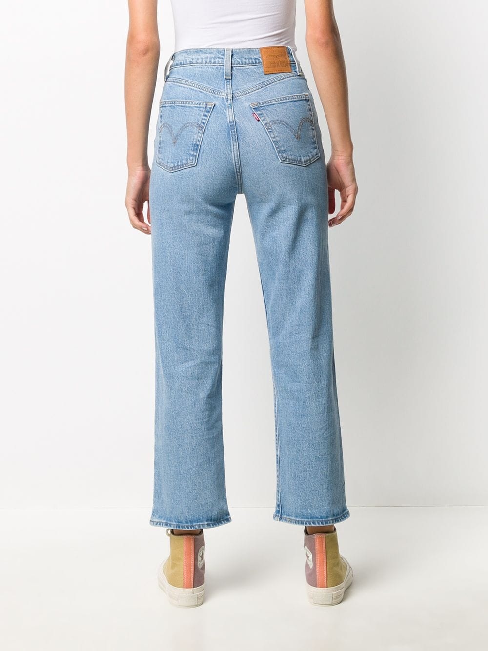 high rise straight-leg jeans - 4