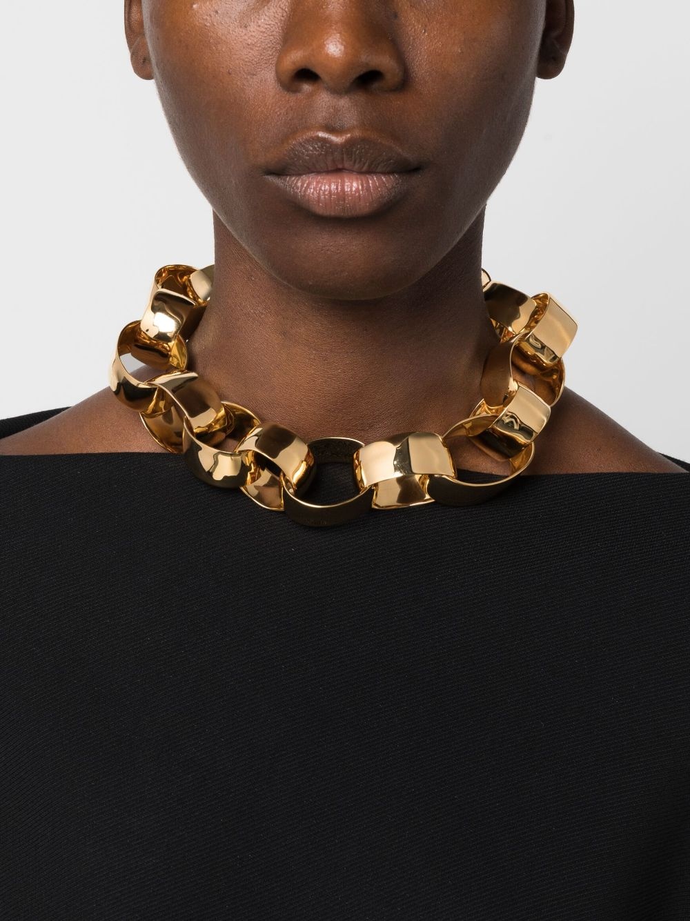 oval-link chain necklace - 2