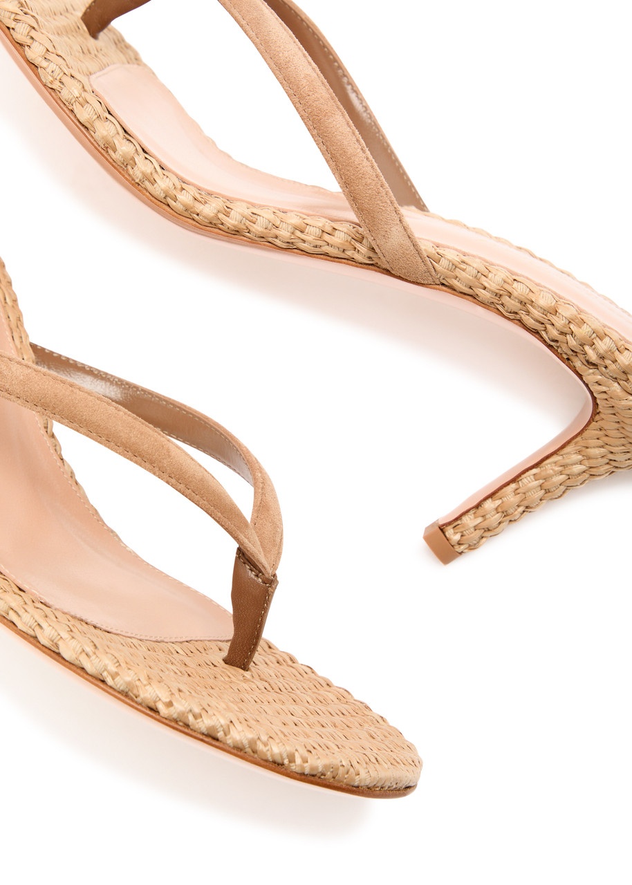 Gianvito Rossi Calypso 70 Raffia Thong Mule - 4