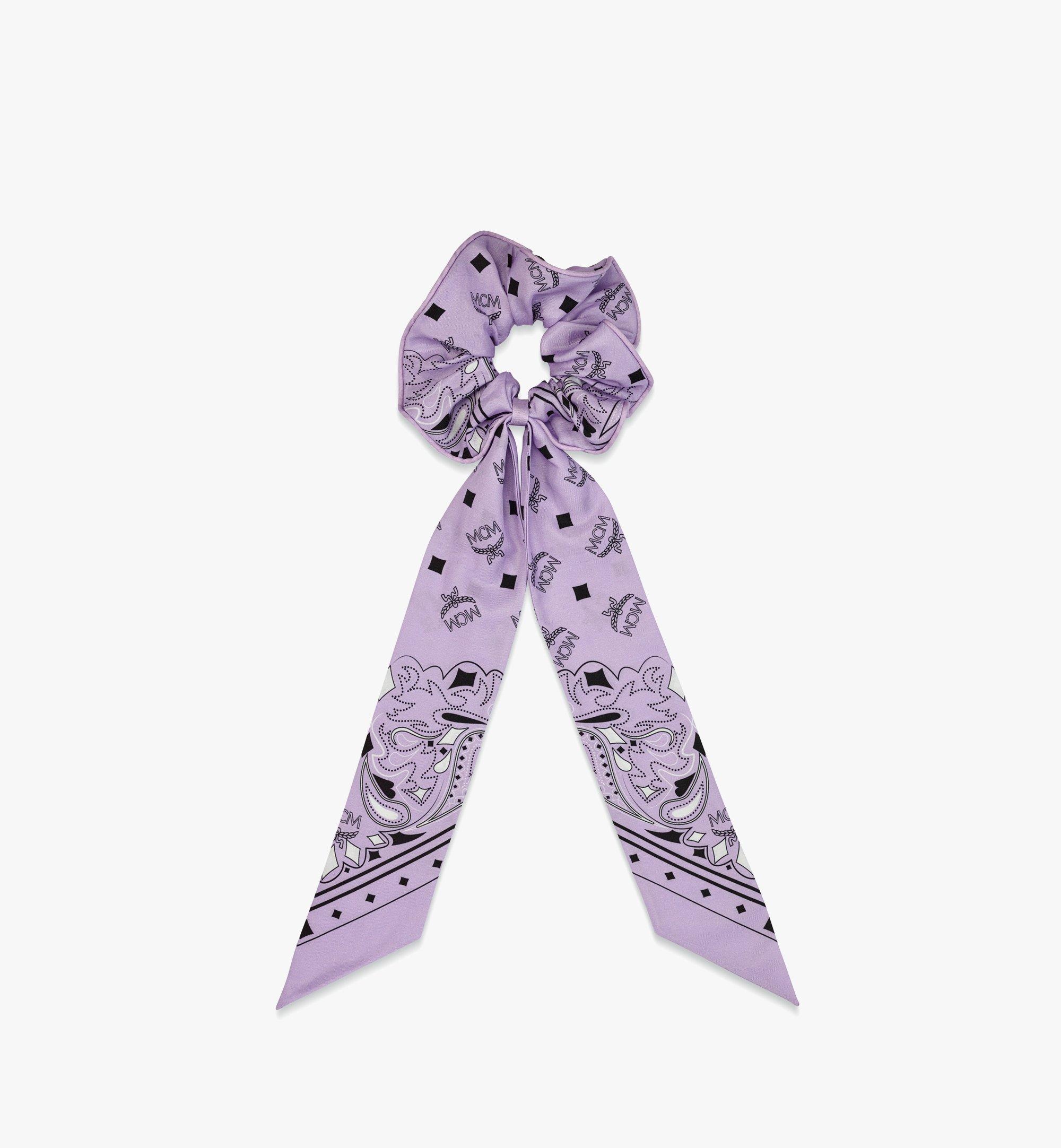 Bandana Monogram Print Scrunchy with Scarf - 1