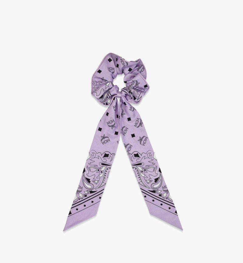 Bandana Monogram Print Scrunchy with Scarf 1