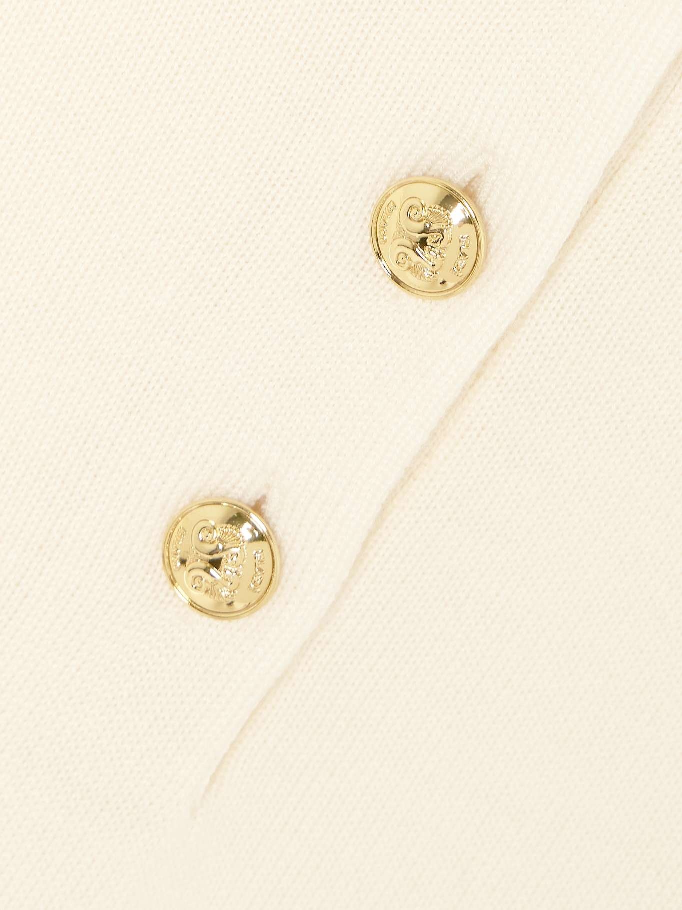 Maine wool, silk and cashmere-blend polo sweater Cream - 5