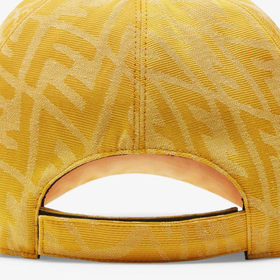 FENDI Yellow canvas baseball cap outlook