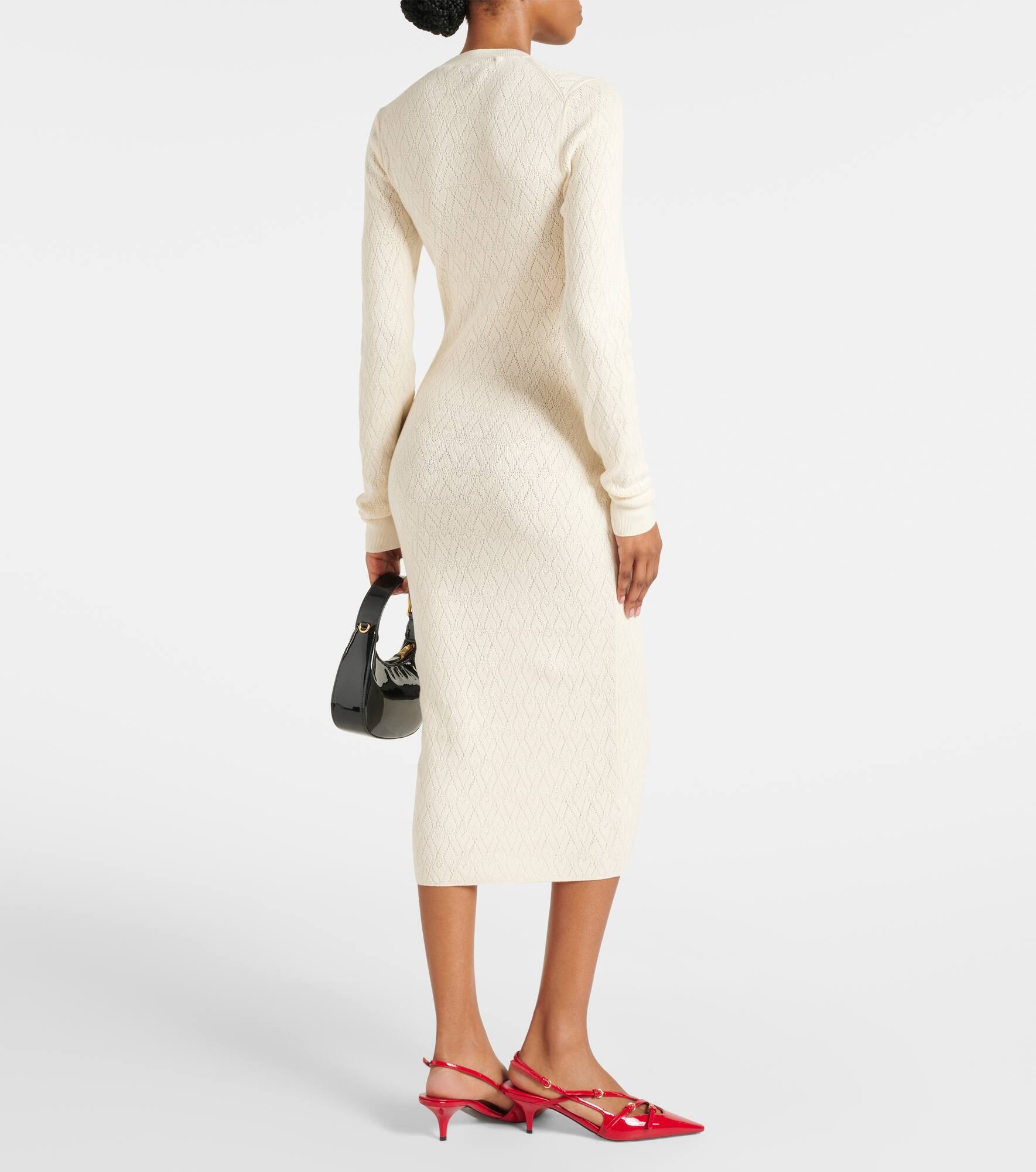 Ami De Coeur cotton and wool midi dress - 3