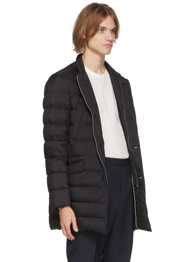 Herno Black Down Car Coat outlook