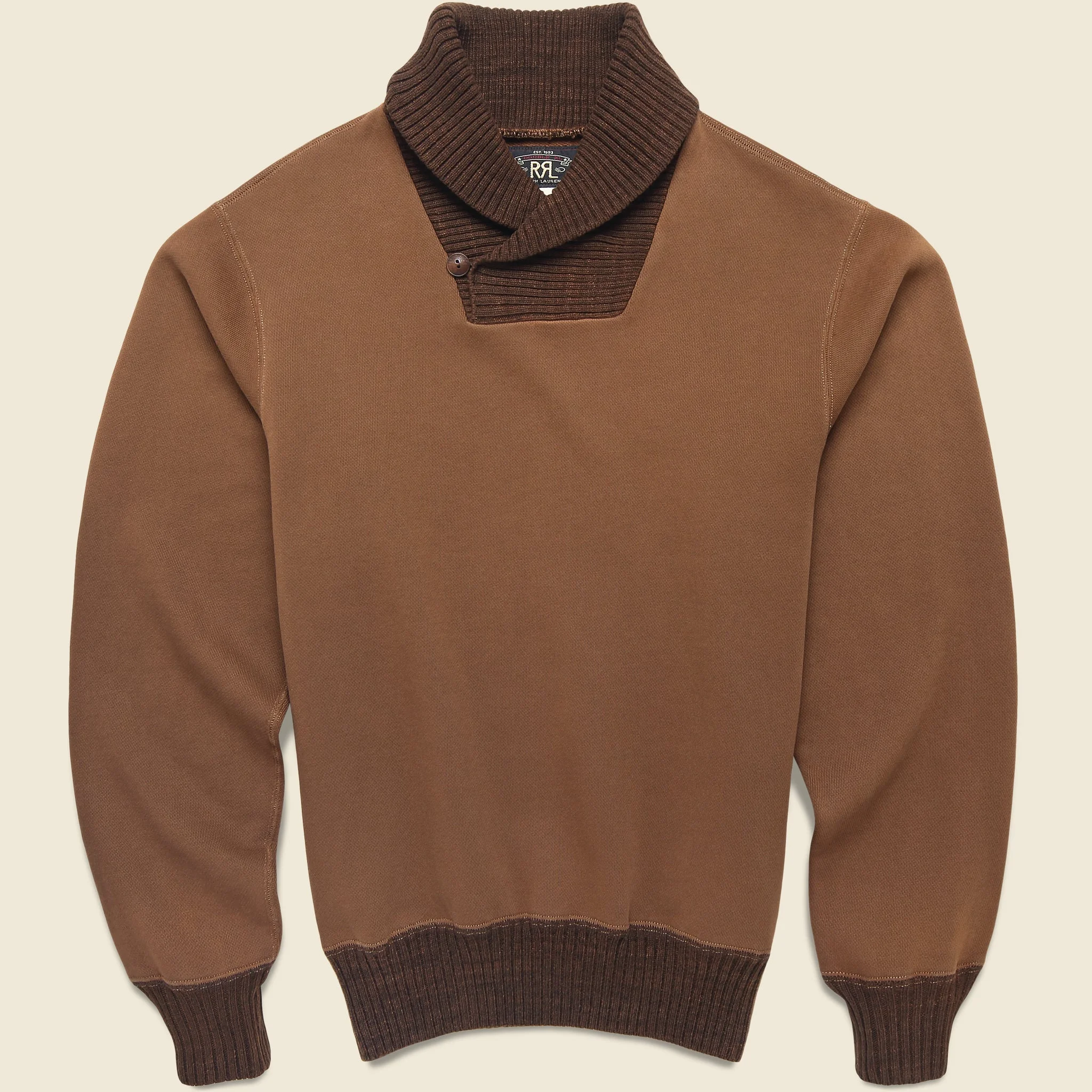 Morris Shawl Sweatshirt - Tan - 1