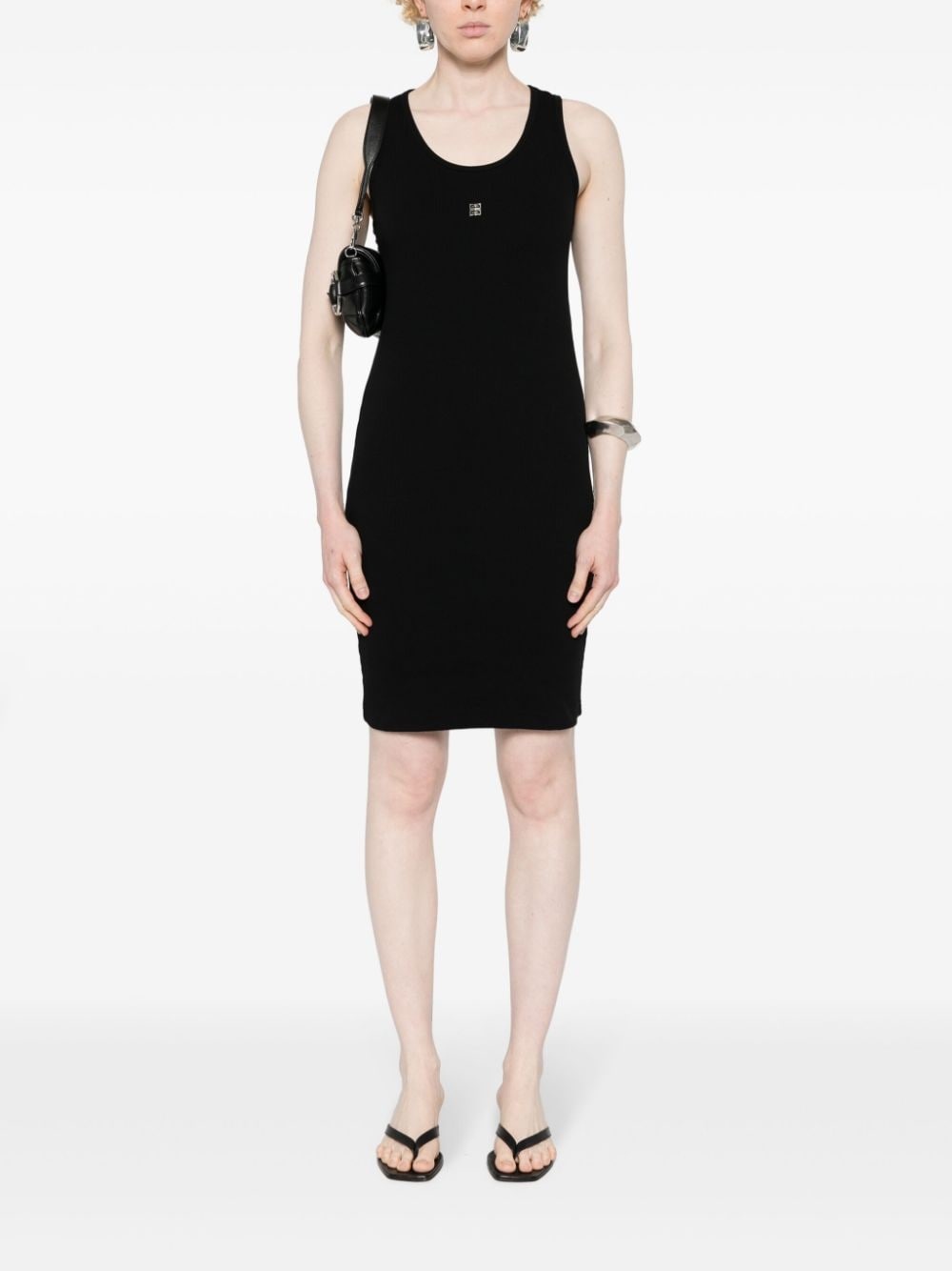 4G-motif ribbed mini dress - 2
